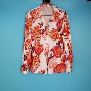 Zeagoo Blouse Size Small Floral Button Down